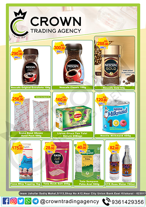 Today purchase offer at Crown Trading Keelakarai